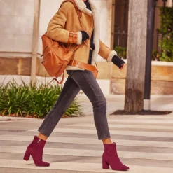 Campbell Burgundy Suede