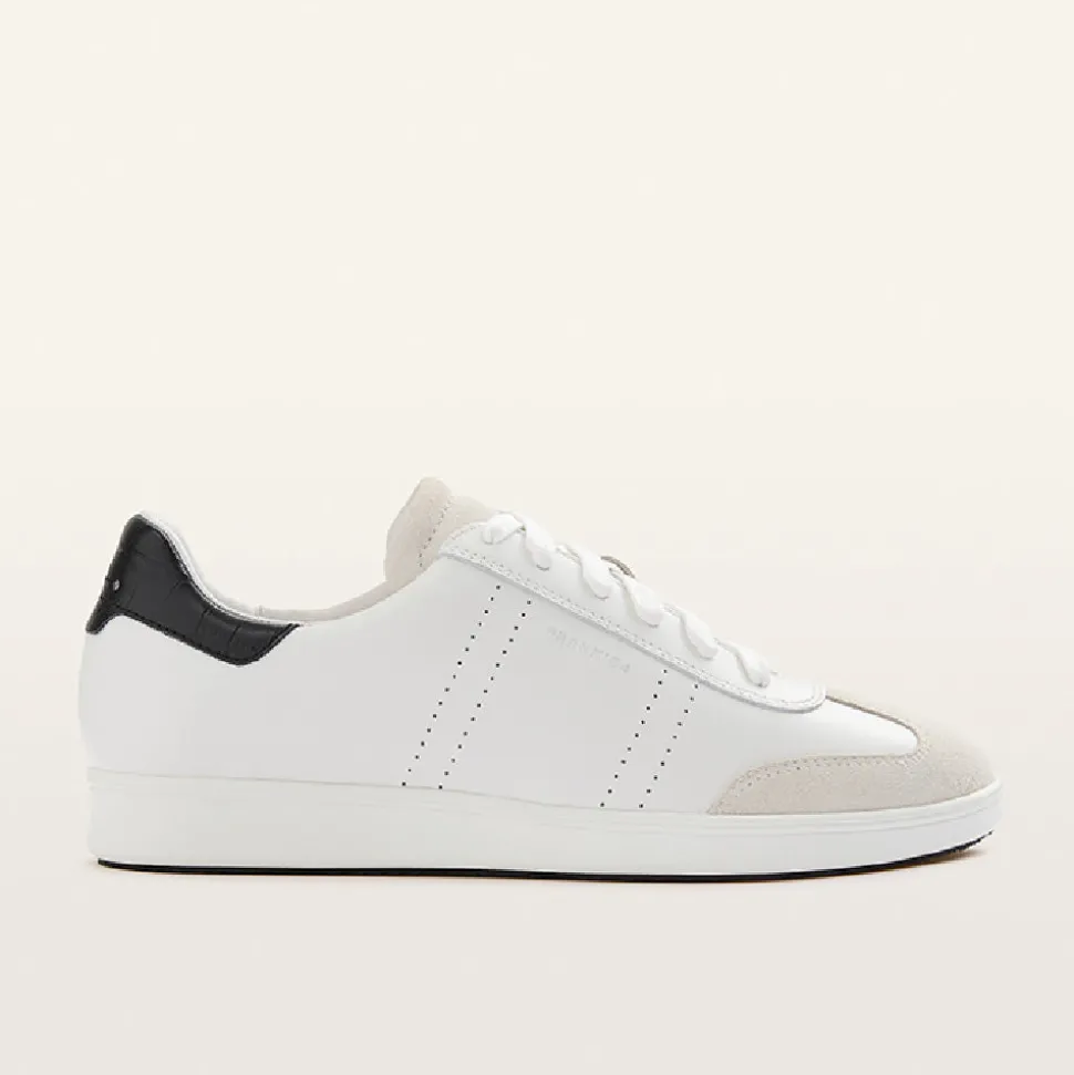 Drew White/Black Croc Emboss