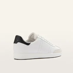 Drew White/Black Croc Emboss