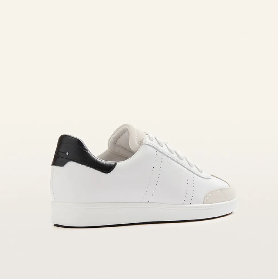 Drew White/Black Croc Emboss