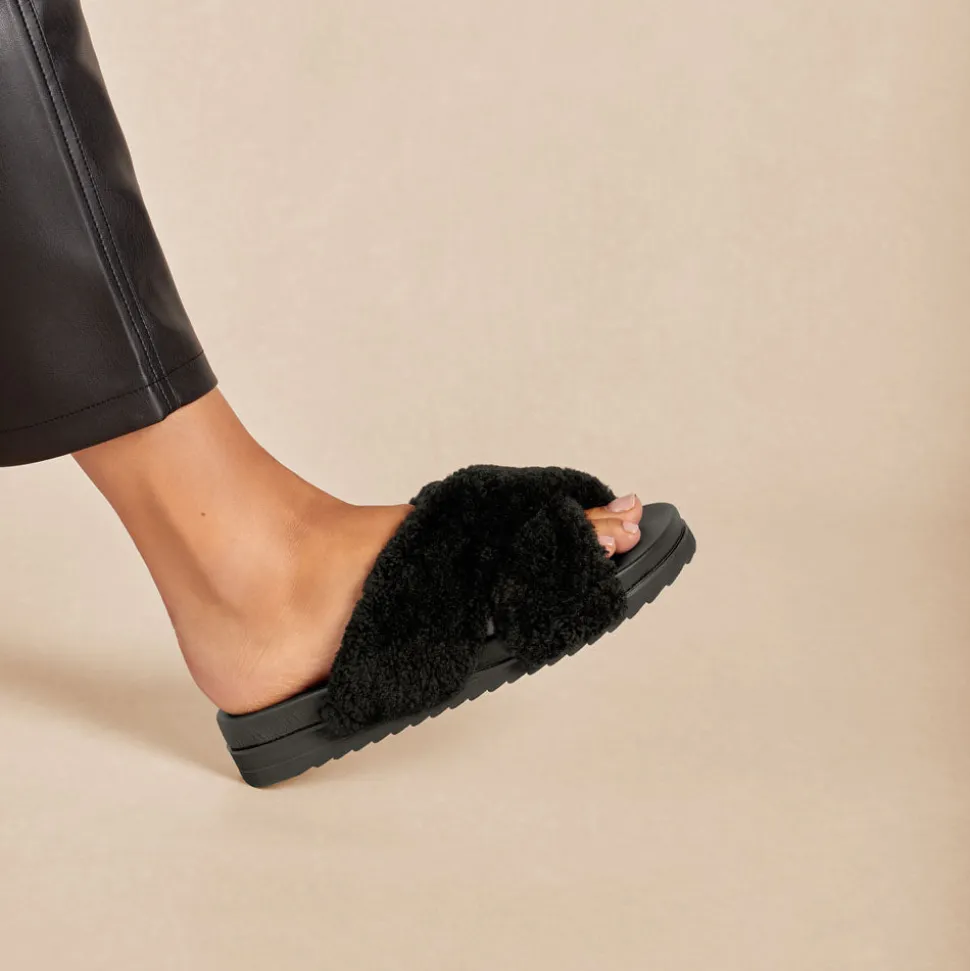 Rebel II Black Shearling